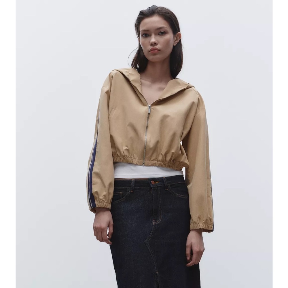 Zara Tan Hooded Jacket